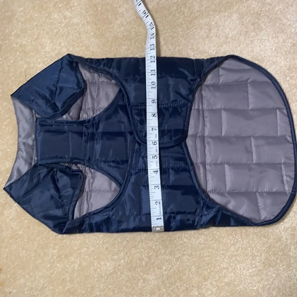 Dog Coat Water Resistant Navy and Gray NWT